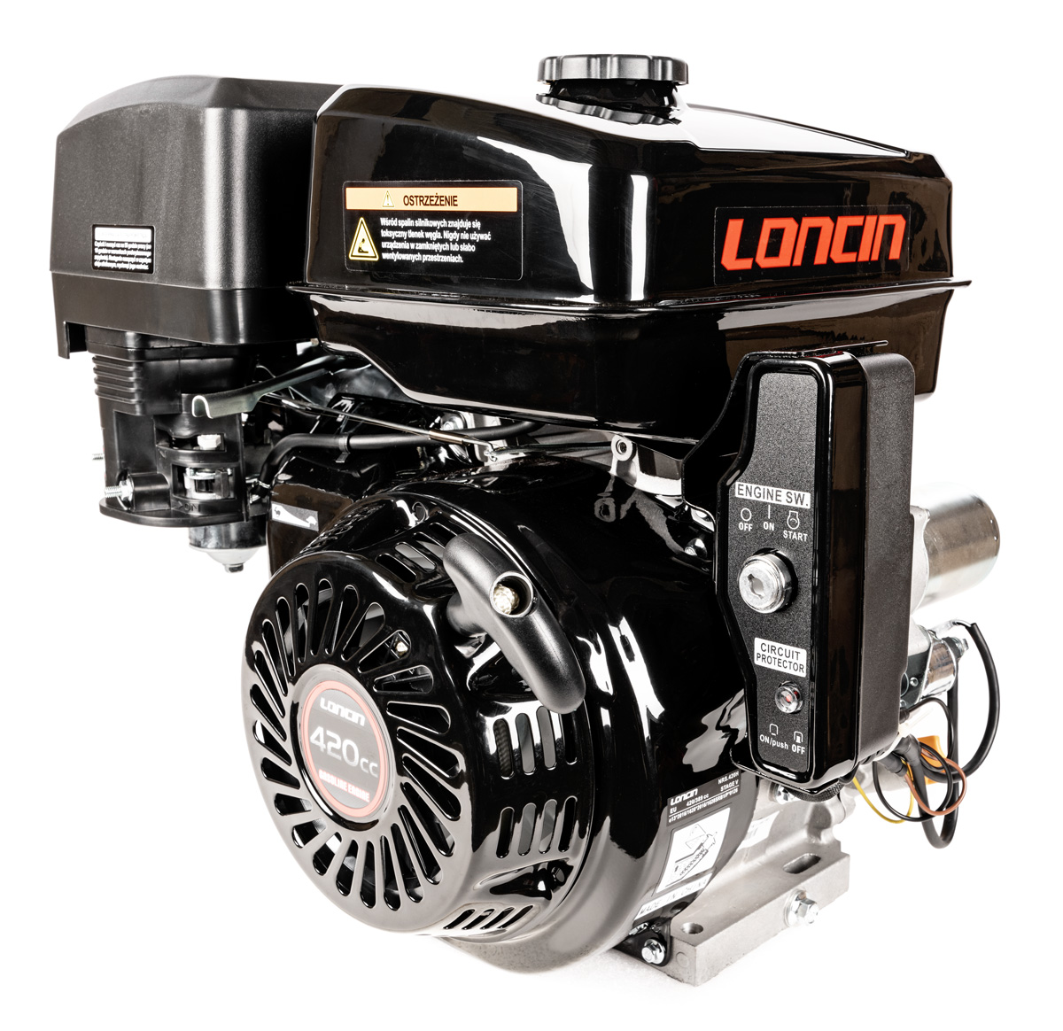 Motor Loncin G420FD-I horizontální hřídel  25.4 mm / 88,5 mm