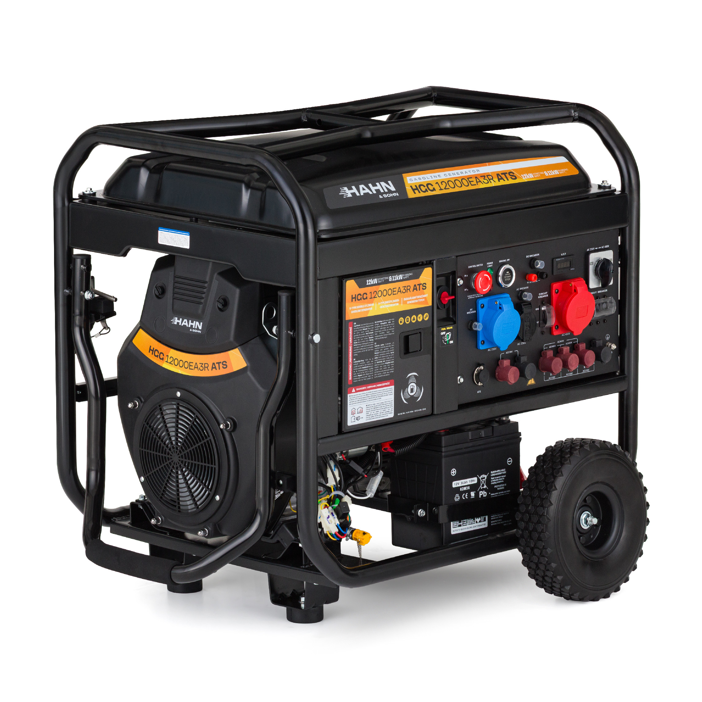 Hahn & Sohn HGG 12000EA3R ATS Benzínová elektrocentrála 12 kW, 230/400 V