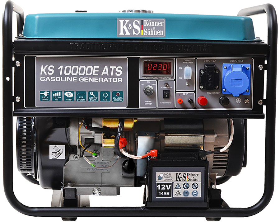 Könner & Söhnen KS 10000E ATS Benzínová elektrocentrála AVR 8kW, 230V