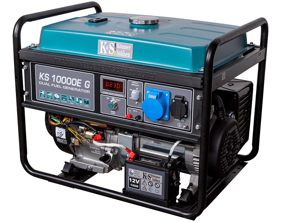 Könner & Söhnen KS 10000E G LPG/benzínová elektrocentrála 8kW / 230V