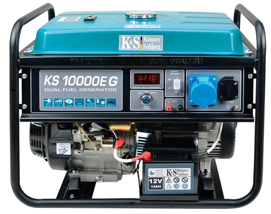 Könner & Söhnen KS 10000E G LPG/benzínová elektrocentrála 8kW / 230V