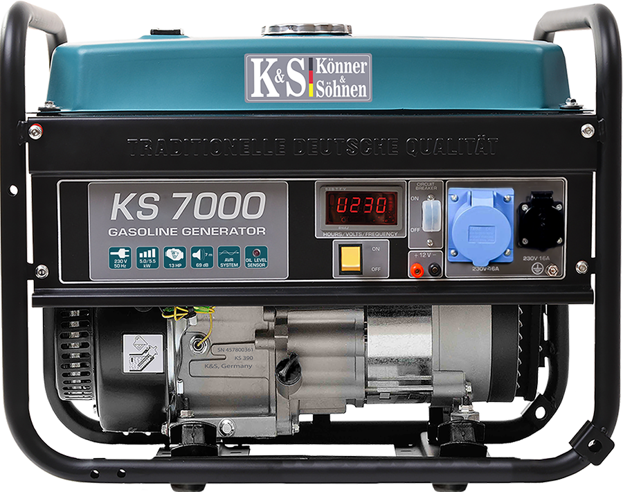 Könner & Söhnen KS 7000 Benzínová elektrocentrála AVR, 5.5kW, 230V