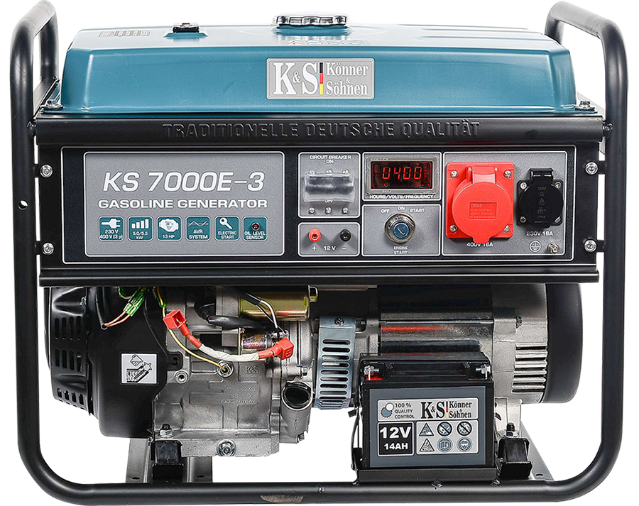 Könner & Söhnen KS 7000E-3 Benzínová elektrocentrála 5.5kW, 230/400V
