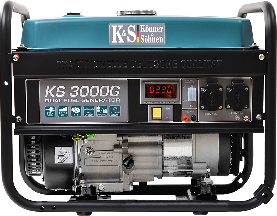 Könner & Söhnen KS 3000 G LPG/benzínová elektrocentrála 3.0kW, 230V