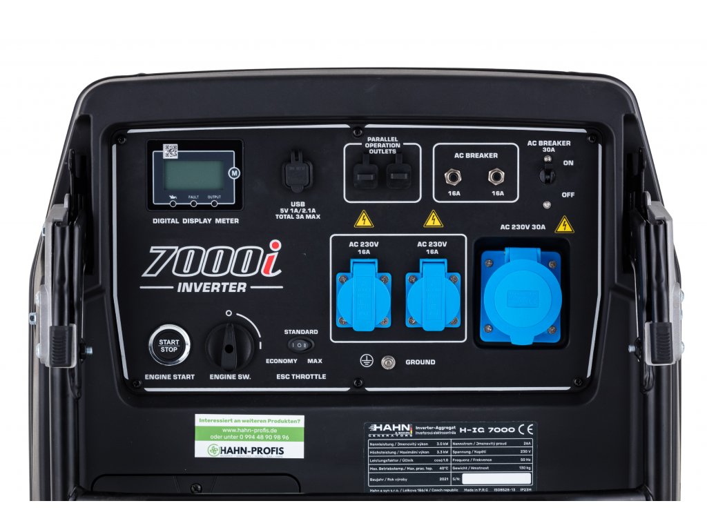 Hahn & Sohn H IG 7000 Invertorová elektrocentrála 7kW / 230V