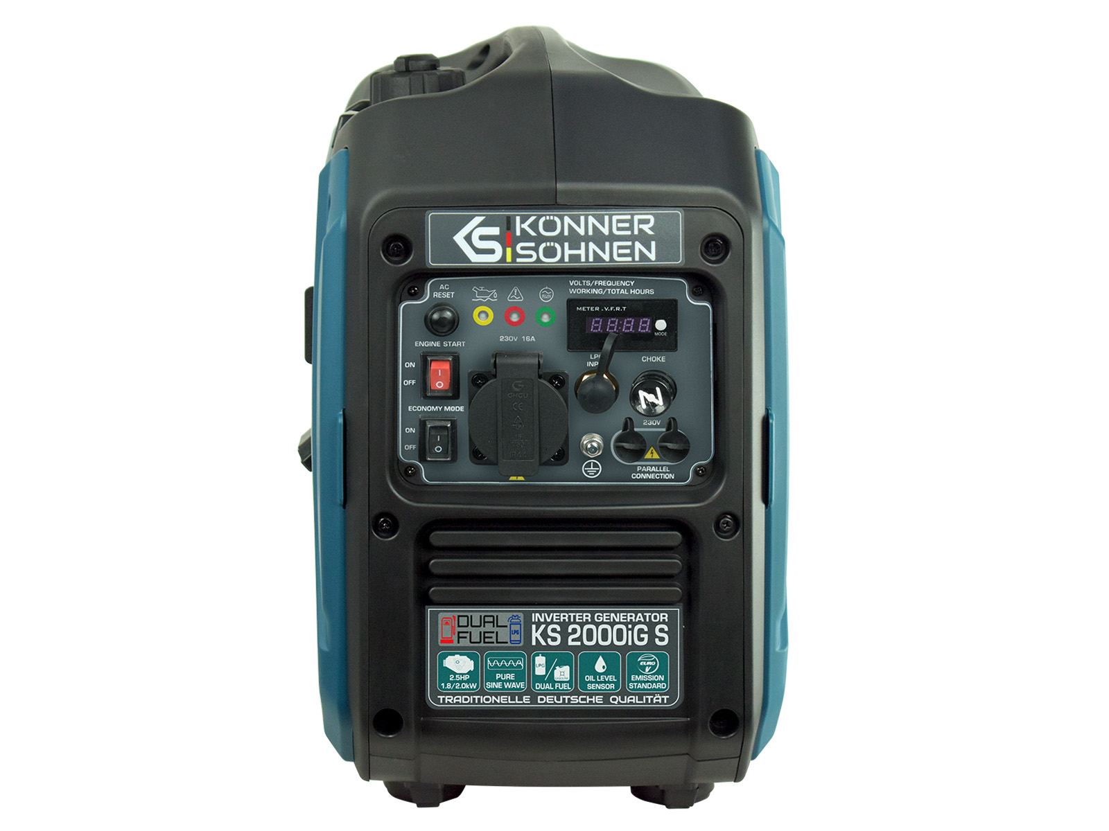 Könner & Söhnen KS 2000iG S Invertorová elektrocentrála na plyn LPG a benzín 2,0kW