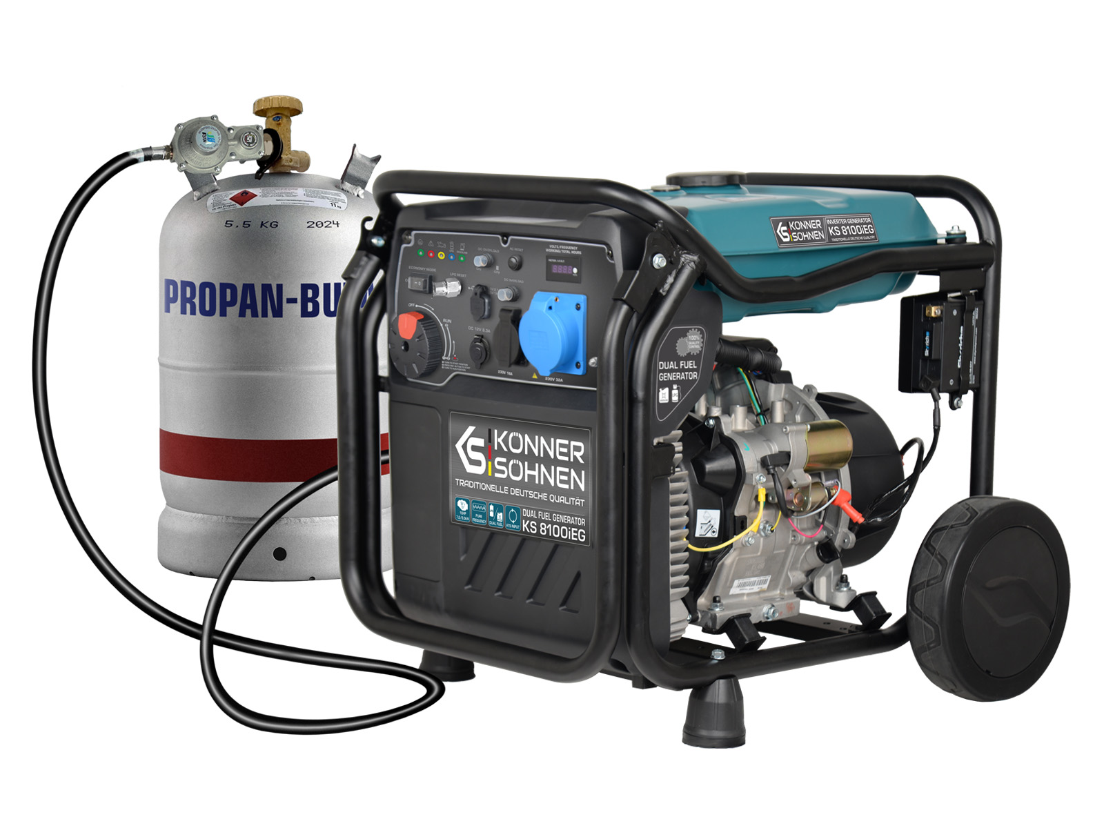 Könner & Söhnen KS 8100i EG Invertorová benzínová/LPG elektrocentrála 8kW, 230V