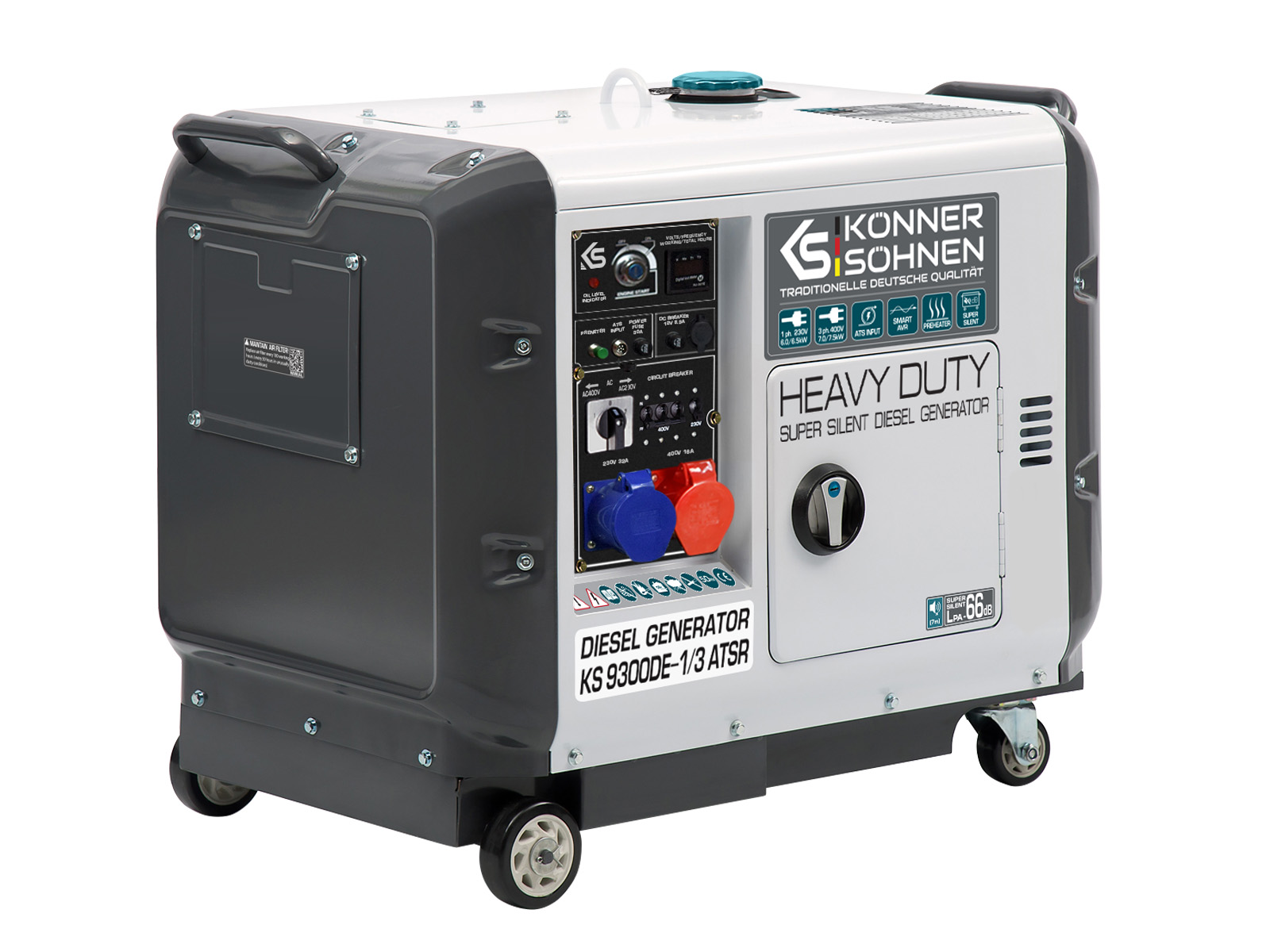 Könner & Söhnen Diesel-Generator KS 9300 DE 1/3 ATSR 230V/380V