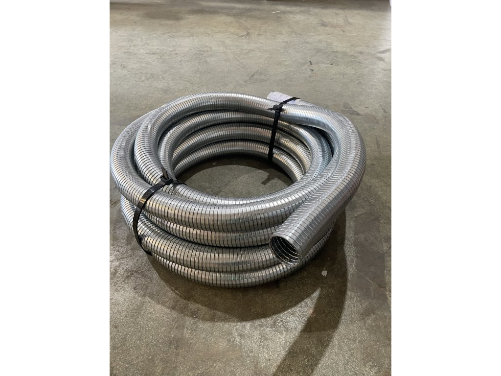 Exhaust hose - METAFLEX galvanised 40/+400°C + buckle 40mm - Hahn Profis