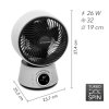 TROTEC - 360°-Turbo-Ventilator mit Fernbedienung TVE 100 | 3D-Oszillation | 26 W