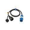 Camping - Adapter cable with CEE plug and earthing contact coupling with Powerlight voltage display