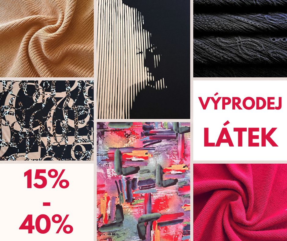 Výprodej látek slevy 15 - 40%