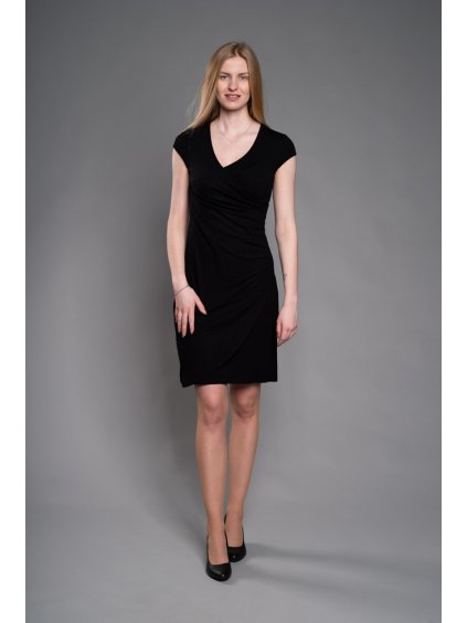 Dámské letní šaty jednobarevné Tamara (Barva černá, Velikost 48 / XXXL)