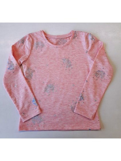Střih - dívčí tričko s dlouhým rukávem vel. 86-122 (Barva elektronický)