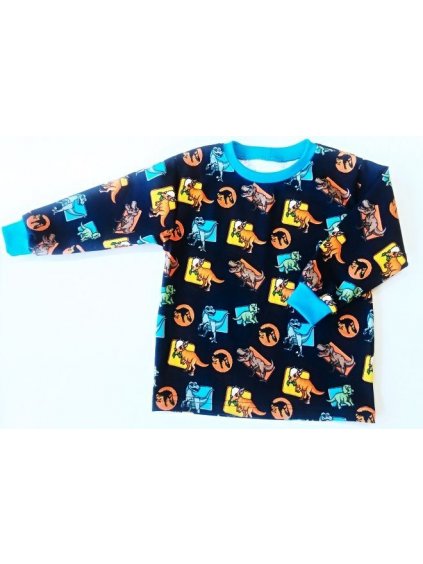 Střih - tričko chlapecké s dlouhými rukávy vel. 86-122 (Barva papírový)