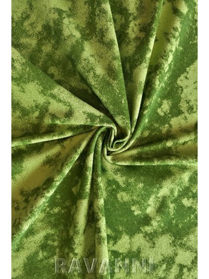 3510 bavlneny uplet s potiskem zelena batika