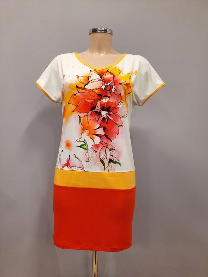 Střih - Noemi, dámské krátké letní šaty s panely vel. S - 3XL