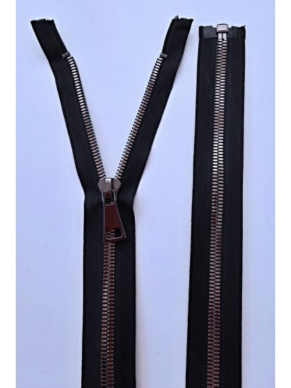 Dlouhý zip dělitelný - hrubý 80 cm, zuby 8 mm