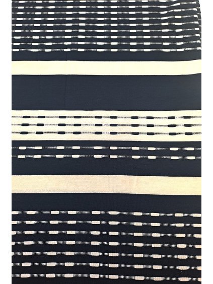 Proužek viskóza/elastan, navy/ecru 200 zbytek