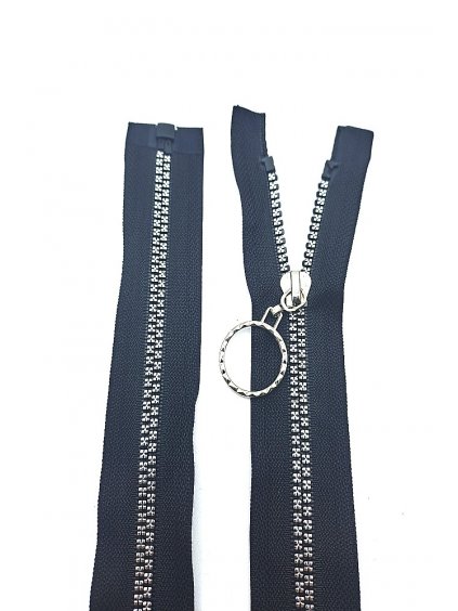 Zip dlouhý dělitelný - středně hrubý, 75 cm, zuby 6 mm, plast kostička