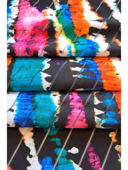 Efektní potisk diagonál na proužcích 255 zbytek