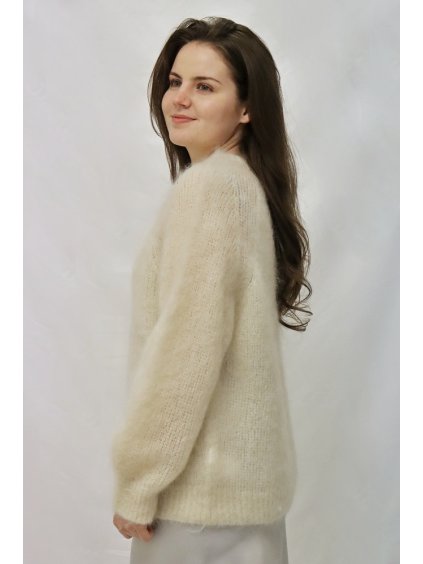 Dámský svetr Mohair, smetanový
