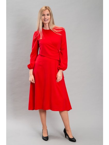 Dámské plisé šaty Adriena, červená