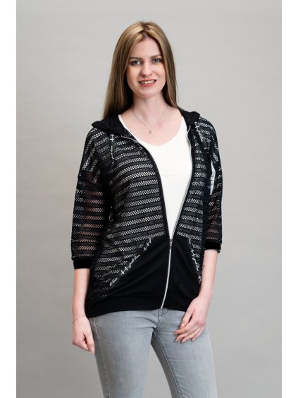 Dámská mikina s kapucí , černá