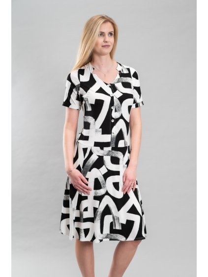 Dámské letní šaty Saskie,černobílé