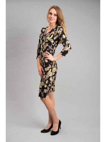 Dámské šaty Marika, černý vzor