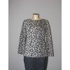 Dámský žakárový svetřík Máša (Barva černo-bílý vzor "gepard", Velikost 48 / XXXL)