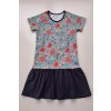 Střih - dívčí šaty se sníženým pasem vel. 86-122