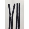 Dlouhý zip dělitelný - středně hrubý 70 cm, zuby 6 mm