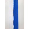 Dlouhý zip dělitelný bílá/modrá - středně hrubý 70 cm, zuby 6 mm