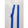 Dlouhý zip dělitelný bílá/modrá - středně hrubý 70 cm, zuby 6 mm