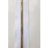Dlouhý zip dělitelný - středně hrubý 65 cm, zuby 6 mm kov