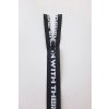 Dlouhý zip dělitelný - potisk 55 cm, zuby 6 mm, černá