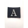 Nášivka, textil "A" štras, černá