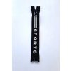 Krátký zip kapsový - potisk 16 cm, zuby 6 mm, černá