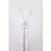 Dlouhý zip dělitelný - písmenka 65 cm, zuby 8 mm, bílá/zlatá