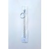 Krátký zip kapsový - písmenka 16 cm, zuby 8 mm, bílá/stříbrná