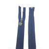Dlouhý zip dělitelný - středně hrubý 80  cm, zuby 6 mm spirála navy