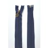 Dlouhý zip dělitelný - středně hrubý 80  cm, zuby 6 mm spirála navy