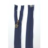 Dlouhý zip dělitelný - středně hrubý 80  cm, zuby 6 mm spirála navy
