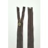 Dlouhý zip dělitelný - středně hrubý 75 cm, zuby 6 mm spirála hnědá
