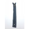 Krátký zip kapsový - středně hrubý 20 cm, zuby 6 mm spirála šedá