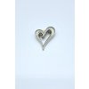 Ozdobný špendlík SRDÍČKO, stříbrná