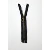 Kapsový zip - středně hrubý, zuby 6 mm, černá zlatá 19