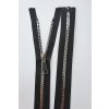 Dlouhý zip dělitelný - hrubý 58 cm, zuby 6 mm, stříbrný