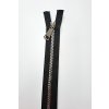 Dlouhý zip dělitelný - hrubý 58 cm, zuby 6 mm, stříbrný